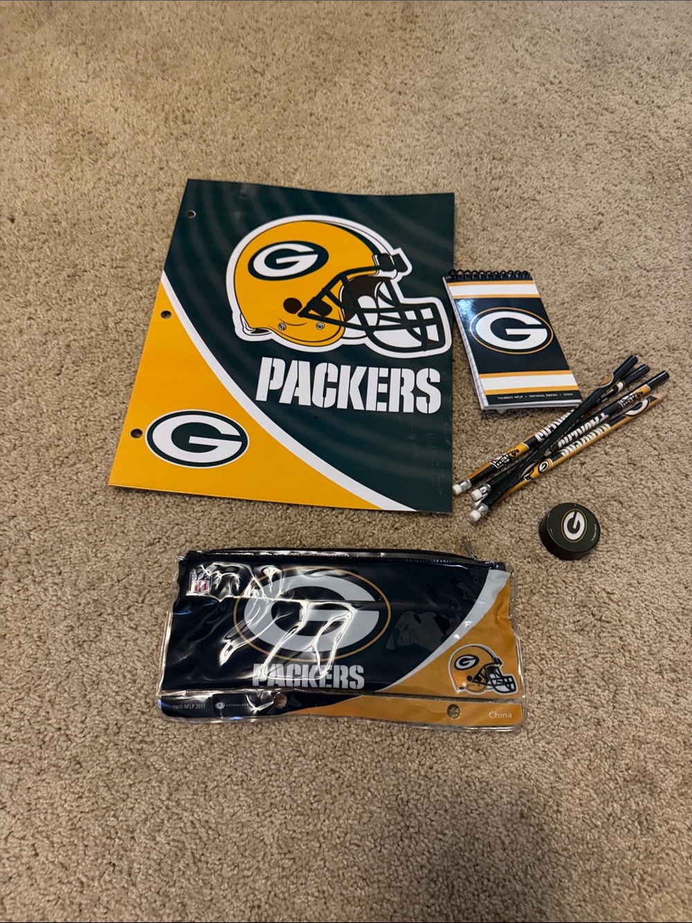 Green Bay Packers Yellow & Green Team Stationery Set